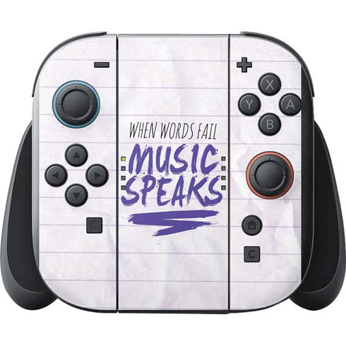 When Words Fail Music Speaks Nintendo Switch 2 (2025) with Joy-Con Skin